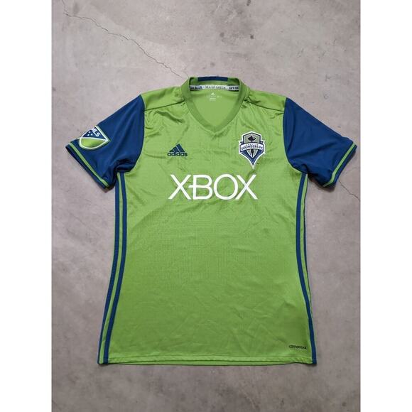 Seattle Sounders Adidas Player Version Mens M Home Xbox Stained ab9638 - Picture 1 of 7